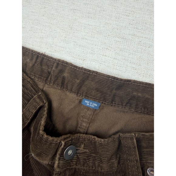 Vintage Polo Ralph Lauren Mens Corduroy Pants 32x30 Brown Flared Cotton Trousers - Picture 10 of 14